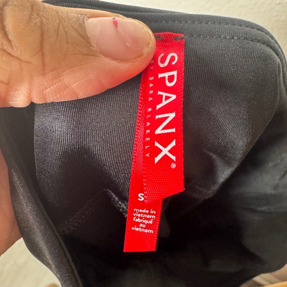 SPANX Faux Leather Leggings Black High Waist Size S - Picture 3 of 8